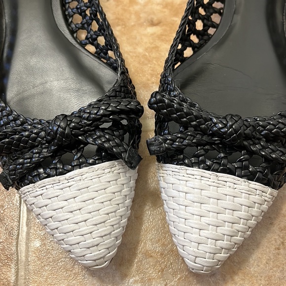 Delman Shana Woven Leather Flats with bow detail size 7 pin up feminine - Picture 12 of 12